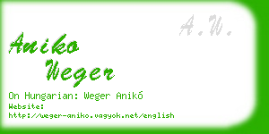 aniko weger business card